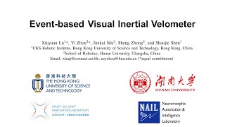 Eventbased VisualInertial Velometer [upl. by Nesyla]