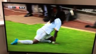 Gomis goal vs Man Utd with Romero looking crap 30815 [upl. by Nileuqay]