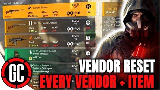 The Division 2 Vendor Reset  Every Vendor Every Item [upl. by Walliw]