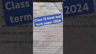 Class 12 hindi midtrerm question paper 2024  hindi important questions class 12  cbse [upl. by Drawd]