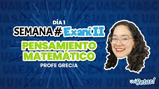 Guía EXANI II Resuelta Día 1 Pensamiento Matemático Semana EXANI II [upl. by Nnayelhsa]