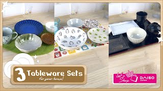 3 Types Of Tableware Set🍽️  Daiso Singapore [upl. by Suhploda]