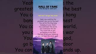 The Script ft william  Hall of Fame Lyrics shorts [upl. by Acinyt905]