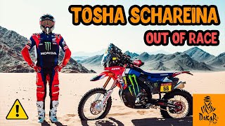 Tosha Schareina Crashed at km 240 During Stage 1 Dakar 2024 [upl. by Neeka886]