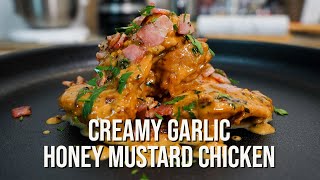 Creamy Garlic Honey Mustard Chicken  The Best Recipe [upl. by Davida]