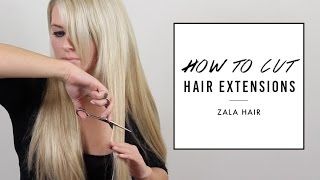 How to Cut Hair Extensions to Blend  ZALA Hair [upl. by Gnuy]