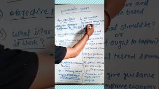 Difference between positive economics and normative economics shorts ytshorts study economy [upl. by Aerdna]