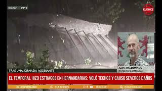 Fuerte tormenta en Hernandarias techos volados y severos destrozos  011024 [upl. by Ahcila502]