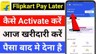 Flipkart Pay Later Kaise Activate Kare 2024  How to Activate Flipkart Pay Later Online [upl. by Iosep]