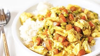 EASY SILKEN TOFU CURRY VEGAN [upl. by Yenettirb]