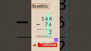 Schriftlich subtrahieren  leichterklärt maths mathematics education lernen tricks edutok [upl. by Andromeda454]