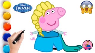 Trasforma Peppa Pig in Elsa di Frozen con la magia del disegno [upl. by Safire751]