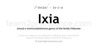 Pronunciation of Ixia  Definition of Ixia [upl. by Eceela247]