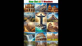 7 Wonders of world  New list of 7 wonders  shorts shortsfeed [upl. by Lachus952]