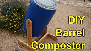 DIY composter tumbler  55 gallon barrel project [upl. by Rima]