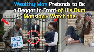 Wealthy Man Pretends to Be a Beggar in Front of His Own Mansion  Watch the [upl. by Fabrienne]