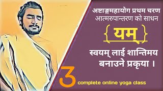 03 यम् Yoga Training Free Online Class in Nepali  Yama By Nepali Yogi [upl. by Inttirb]