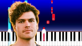 Vance Joy  Catalonia Piano Tutorial [upl. by Ahsie]