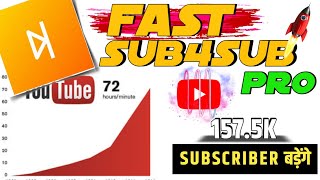 Fast sub4sub pro kaise use kare  Fast sub4sub pro app  subscriber badhane wala app [upl. by Tlevesor]