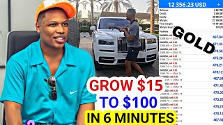 Easy Scalping Strategy To Grow 15 To 100 In 6 Minutes 🤑 Ref Wayne [upl. by Mindy]