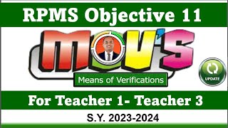 MOVs for RPMS Objective 11 for T1  T3 Utilize Assessment Data to Modify Teaching IISY 20232024 [upl. by Irret949]