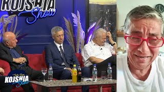 Kojshia Show  Marcel Hila amp Don Lush Gjergji amp Fahrush Rexhepi Gruaja duke qare lajmrohet ne studio [upl. by Dorolisa]