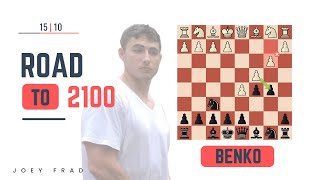 Benko Gambit  Road to 2100 Chesscom Rapid Speedrun [upl. by Epstein]