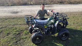 125cc Rider 7 ATV Four Wheeler Quad Review And Test Drive [upl. by Aetnuahs]