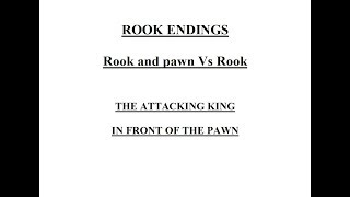 76 Rook Endgames Part 2  The attacking king in front of the pawn [upl. by Warner604]