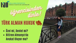 Türk Alman Üniversitesi Hukuk Fakültesi I Hukuk Okumak I Almanyada Erasmus I Tanıtım [upl. by Mirth655]