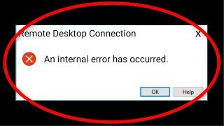 How To Fix An Internal Error Has Occurred  Remote Desktop Connection Error Windows 1087 [upl. by Annahael218]