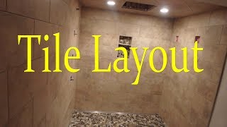 How to plan a layout for a tile shower with a running bond pattern [upl. by Jordanson862]