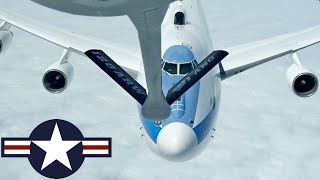 US Air Force E4B «Nightwatch» Doomsday aircraft Aerial refueling [upl. by Marcela]