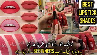 miss rose lipstick shades for dry lips  makeup tips and tricks  lipstick review ​⁠Mahrozmakeup [upl. by Barstow351]