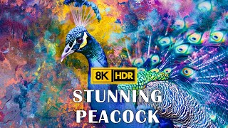 Stunning Peacock in 8K HDR  Collection of Elegant Animals [upl. by Iggy]