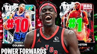 RANKING THE TOP 10 BEST POWER FORWARDS IN NBA 2K25 MyTEAM [upl. by Eniawd833]