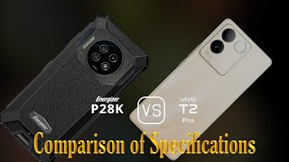 Energizer Hard Case P28K vs vivo T2 Pro A Comparison of Specifications [upl. by Nahtanoy]