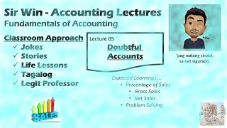 Lecture 05 Doubtful Accounts or Bad Debts Adjusting Entries Fundamentals of Accounting [upl. by Aitnauq]