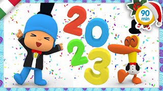 🥳 POCOYO ITALIANO Festeggia il Capodanno Buon 2023 90 min VIDEO e CARTONI ANIMATI per bambini [upl. by Ahsikar]