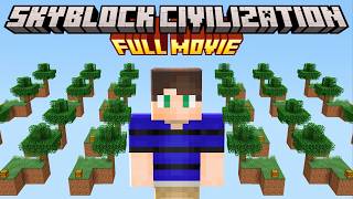 Minecraft but I survive in SKYBLOCK CIVILIZATION FULL MOVIE [upl. by Andeee]