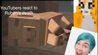 YouTubers reacts to Rubens death in minecraft story mode [upl. by Lynne]