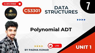 Polynomial ADT  Data Structures  CS3301  Anna university R2021 in Tamil [upl. by Ennovi707]