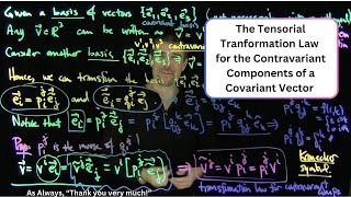 Transformation Law for Contravariant Components of a Covariant Vector [upl. by Ravilob]