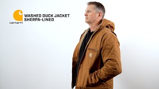 Carhartt 104392  Washed Duck Jacket  Sherpa Lined [upl. by Boys]