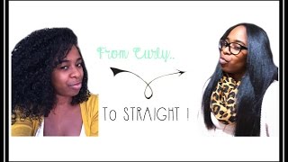 How To Straighten Natural Hair  Curly to Straight [upl. by Brad]