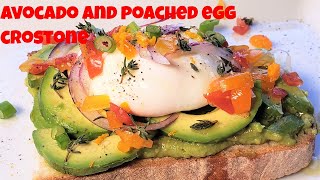 Avocado and poached egg crostone [upl. by Dnalloh443]