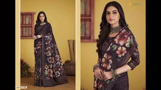 BRANDRAJGURU BLACK flower print newcatlog VARALAXMI SAREES CENTRERR KRISHNAGIRI whats8940920576 [upl. by Annais]