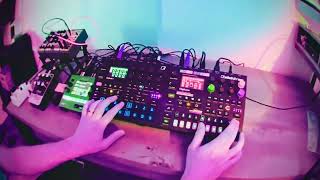 Elektron Digitakt II Digitone 1010Music Bluebox amp GFI Skylar Synthwave Jam [upl. by Suiratnauq]