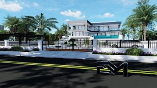 House Design  Modern house Design  17x24m 3 Storey  5 BedroomsI1 Prayer Room I Swimming Pool [upl. by Nylyram]