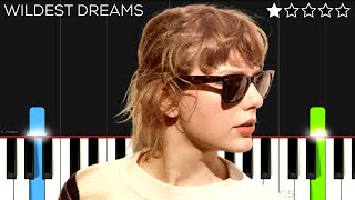 Taylor Swift  Wildest Dreams  EASY Piano Tutorial [upl. by Arhez]